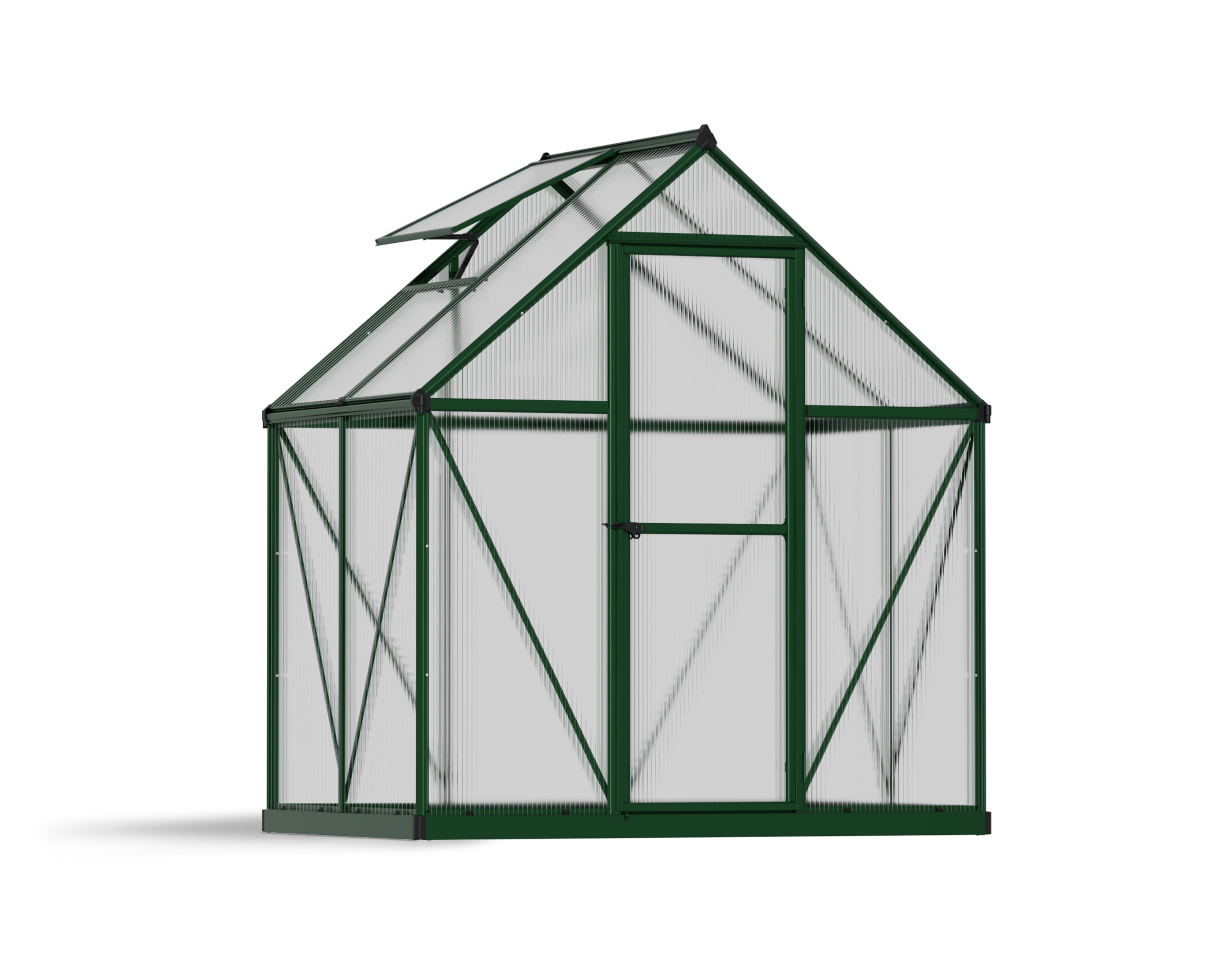 Mythos 6' x 4' Green Polycarbonate and Aluminum Greenhouse Kit
