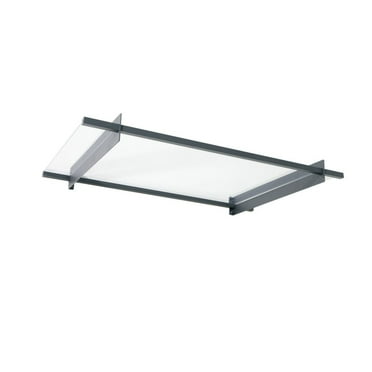 Palram - Canopia Nancy 1500 5' x 3' Acrylic/Galvanized Steel Awning - Gray/Clear