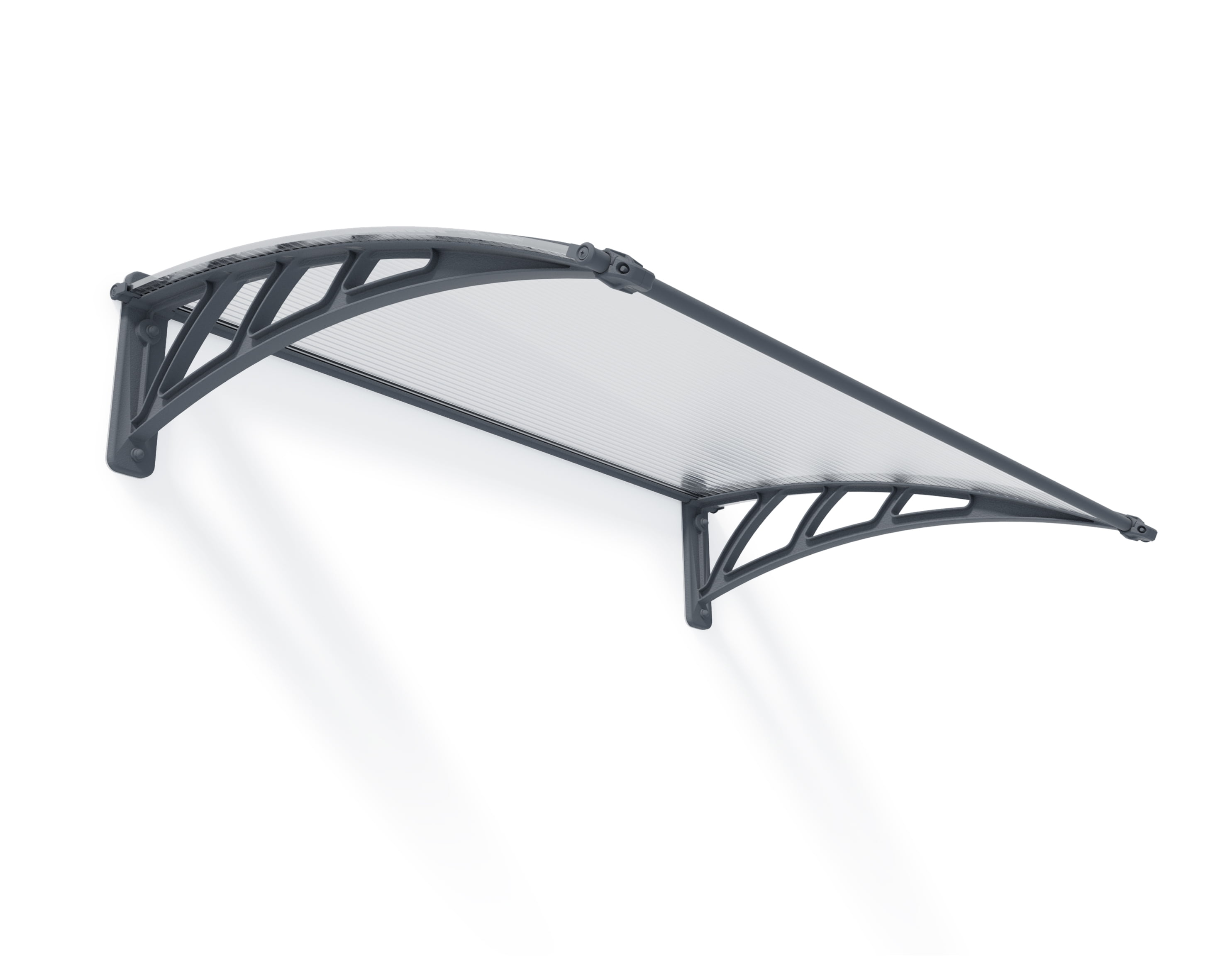 Neo Gray and Clear Polycarbonate Door and Window Awning