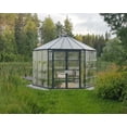 thumbnail image 1 of Palram - Canopia Oasis 12' Walk-In Hexagonal Greenhouse - Gray - with 2 Louver Windows, 1 of 12