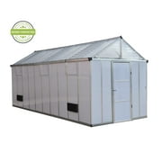 Palram - Canopia Oriana Light Deprivation Greenhouse, 8' x 20' x 9' White Opaque