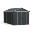 thumbnail image 1 of Palram - Canopia Rubicon 8' x 15' Polycarbonate/Aluminum Shed - Gray, 1 of 9