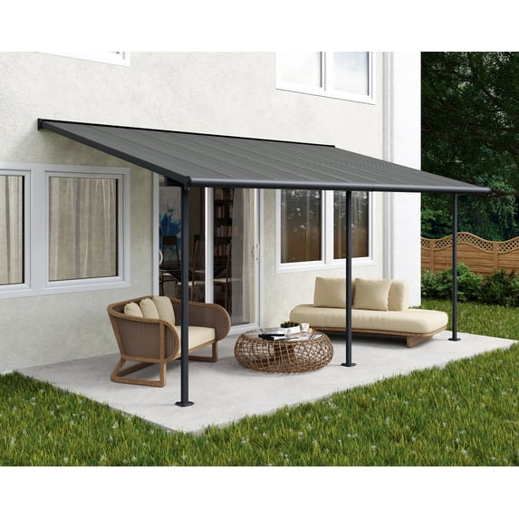 Palram - Canopia Sierra 10' x 18' Patio Cover - Gray
