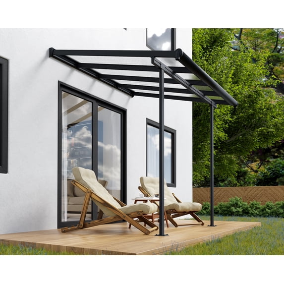 Palram - Canopia Sierra 7.5' x 7.5' Patio Cover - Gray/Clear
