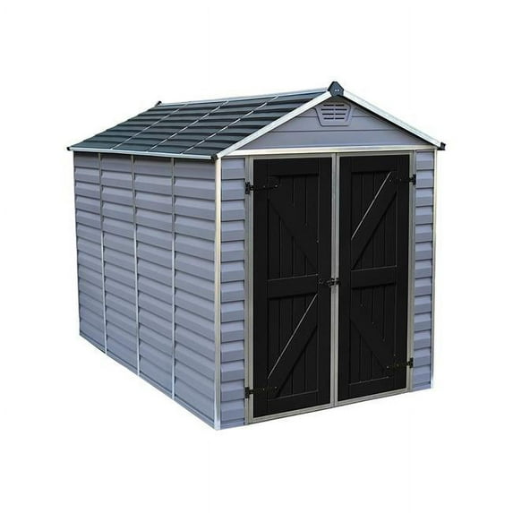 Palram - Canopia SkyLight 6' x 10' Polycarbonate/Aluminum Storage Shed - Gray