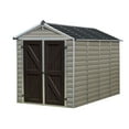 thumbnail image 1 of Palram - Canopia SkyLight 6' x 10' Polycarbonate/Aluminum Storage Shed - Tan/Brown, 1 of 10
