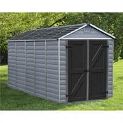 Palram - Canopia SkyLight 6 x 12 Polycarbonate/Aluminum Storage Shed - Gray