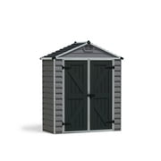 Palram - Canopia SkyLight 6 x 3 Polycarbonate/Aluminum Storage Shed - Gray