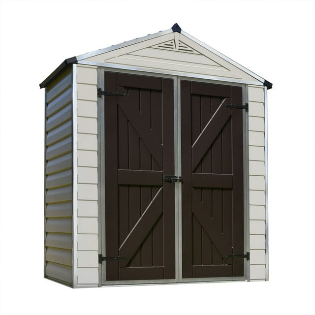 Palram - Canopia SkyLight 6' x 3' Polycarbonate/Aluminum Storage Shed -Tan/Brown