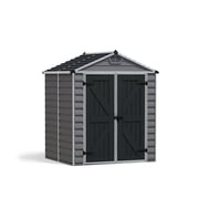 Palram - Canopia SkyLight 6 x 5 Polycarbonate/Aluminum Storage Shed - Gray