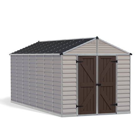 Palram - Canopia SkyLight Polycarbonate/Aluminum Storage Shed - 8'x16' - Tan