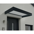 thumbnail image 1 of Palram Sophia Polycarbonate Door Awning Gray/Clear, Multiple Sizes, 1 of 11