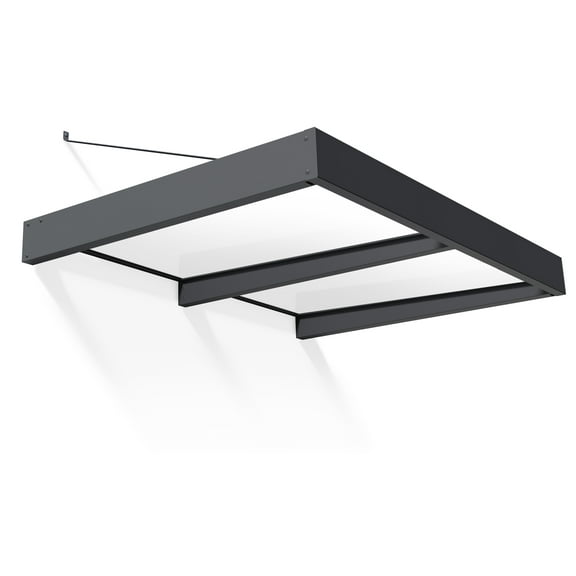 Palram - Canopia Sophia XL 2000 6' x 5' Acrylic Awning - Gray/Mist