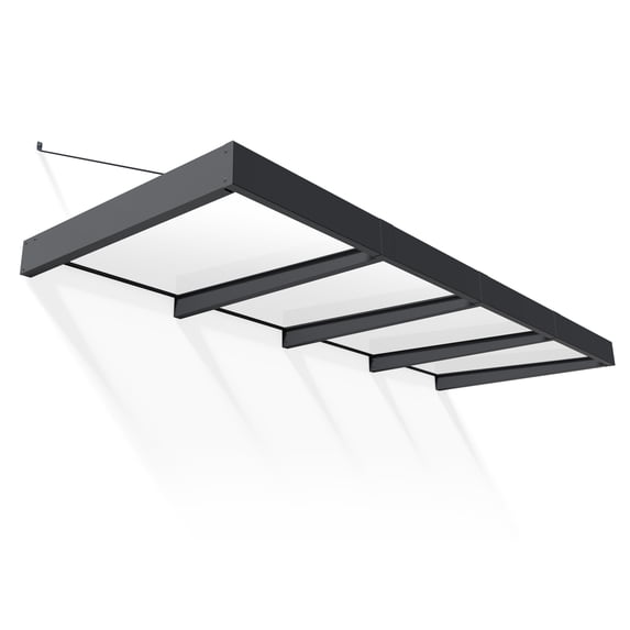 Palram - Canopia Sophia XL 4000 12' x 5' Acrylic Awning - Gray/Mist
