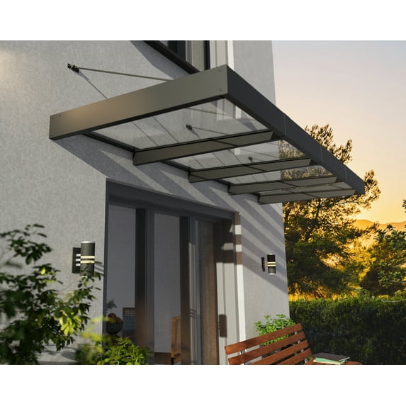 Palram - Canopia Sophia XL 4000 12' x 5' Awning - Gray/Clear