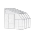 thumbnail image 1 of Palram - Canopia Sun Room 8' x 8' Polycarbonate Walk-In Greenhouse - White - with Roof Vent, 1 of 9