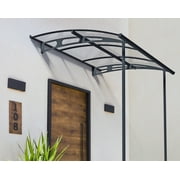 Palram - Canopia Vega 2000 7 x 7 Acrylic/Galvanized Steel Awning - Gray/Clear
