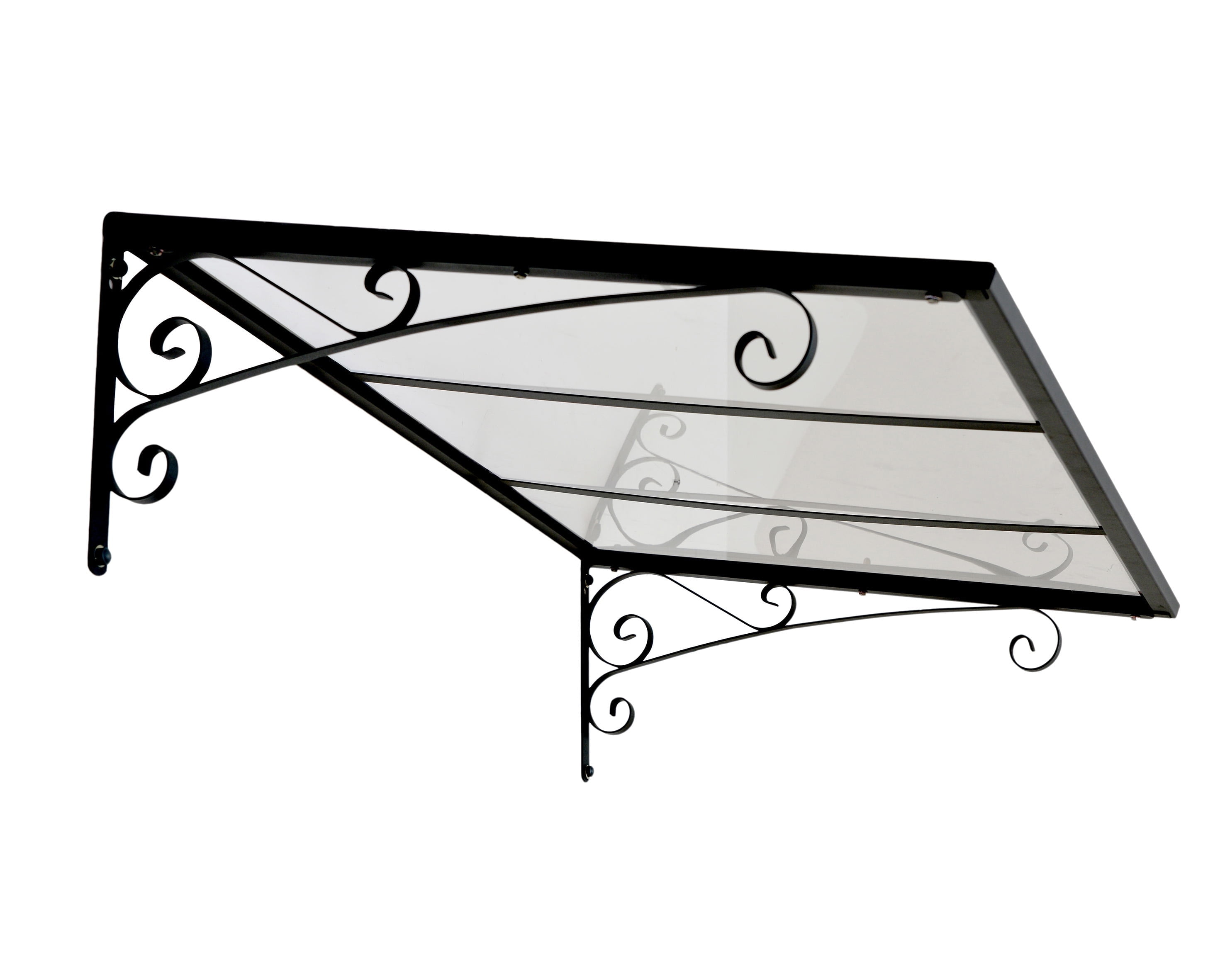 PALRAM-CANOPIA Palram - Canopia Venus 1350 4' x 3' Polycarbonate/Aluminum Awning - Gray/Clear