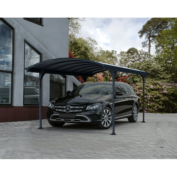 Palram - Canopia Vitoria 5000 10' x 16' Polycarbonate/Aluminum Carport - Gray/Gray