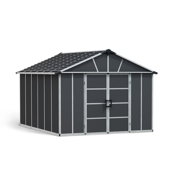 Palram - Canopia Yukon 11' x 13' Shed - Gray