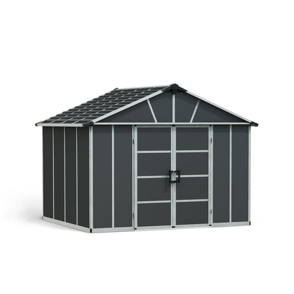 Palram - Canopia Yukon 11' x 9' Shed - Gray