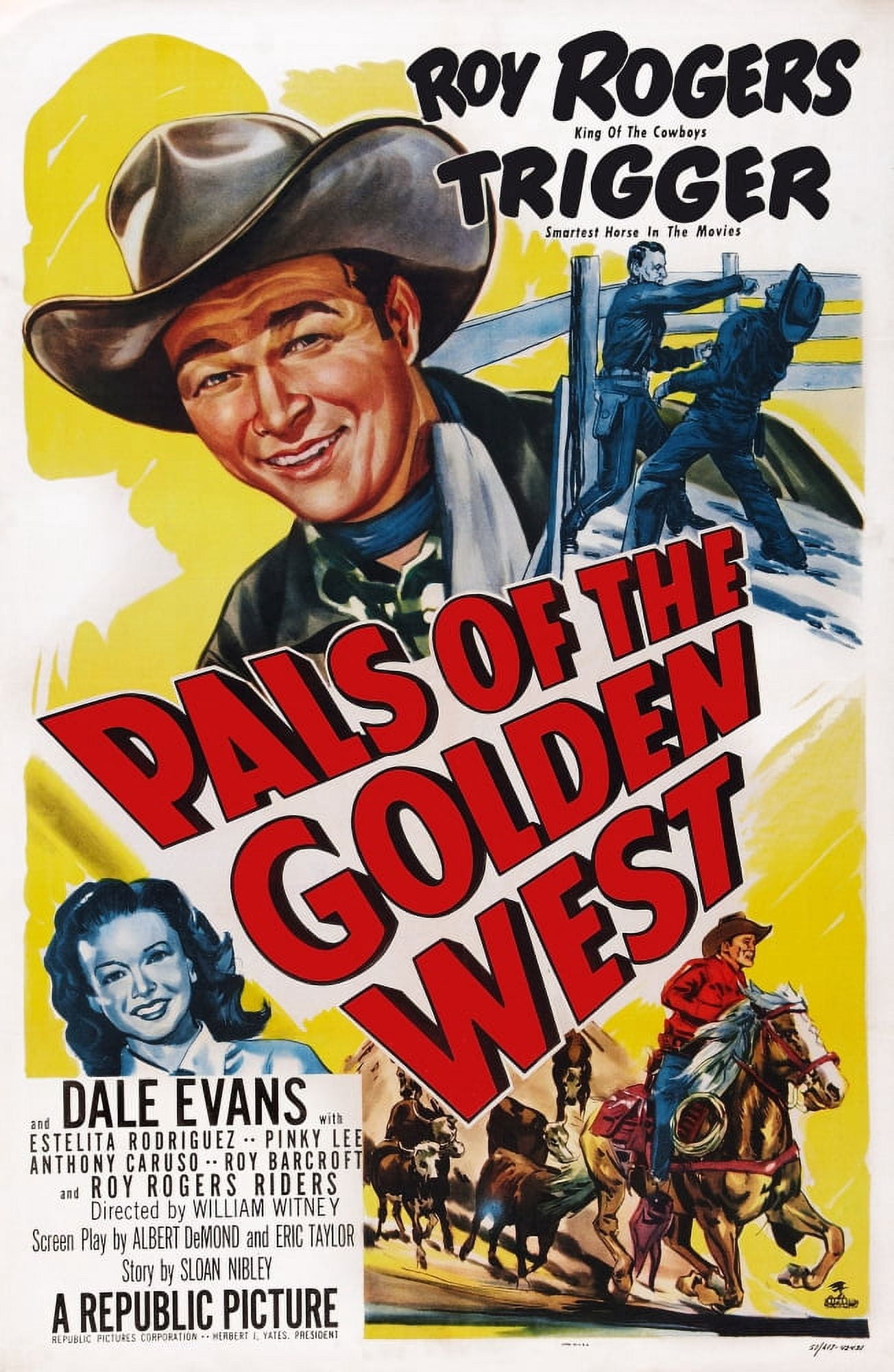 Pals Of The Golden West U Canvas Art - (11 x 17)