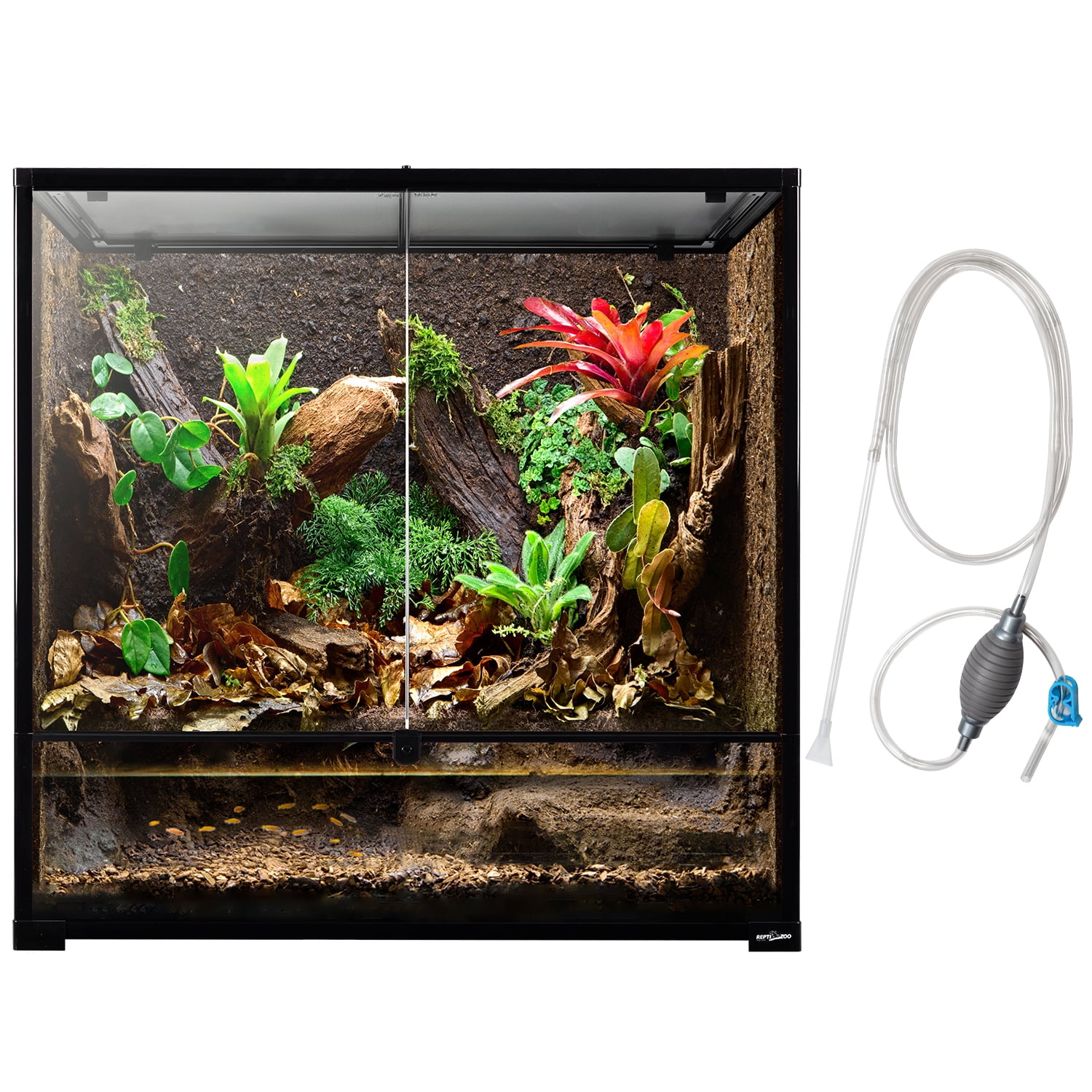 Paludarium Habitat Tank 96 Gallon (36" X 18" X 36") for Reptile, Black