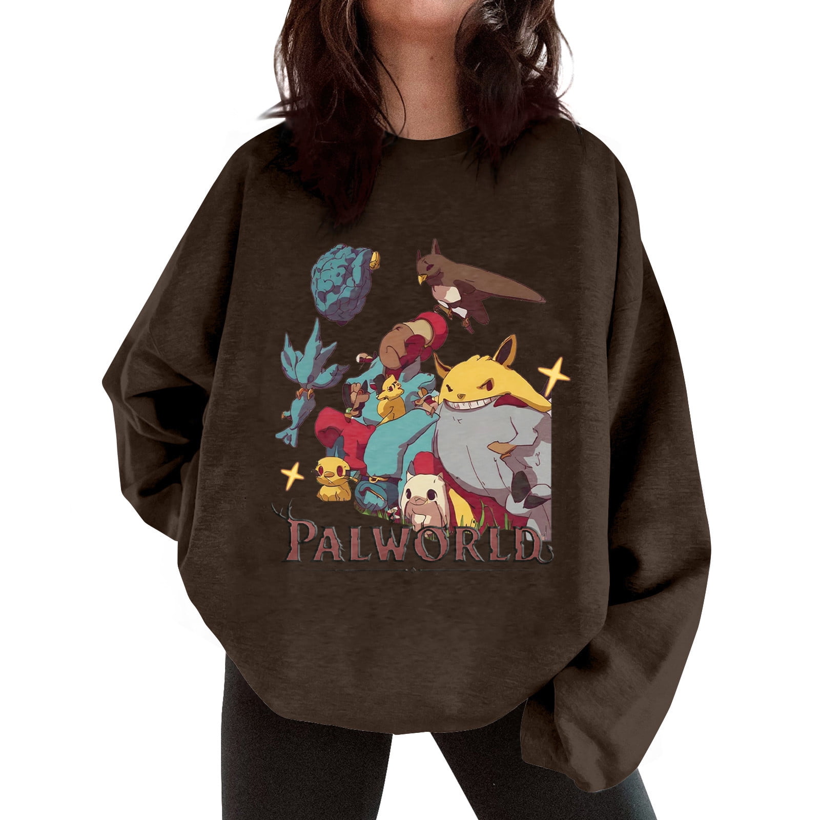 Palworld Merch Womens Palworld Graphic Crewneck Sweatshirt Palworld ...