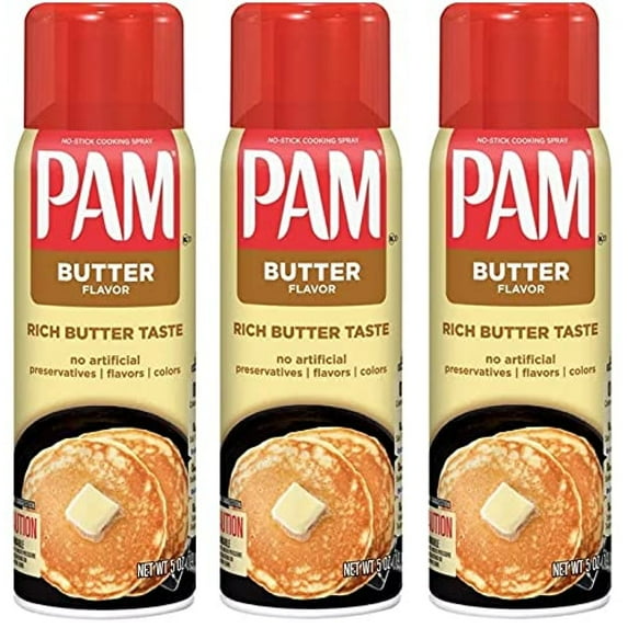 Pam Butter Flavor Cooking Spray, 5 oz 3pack