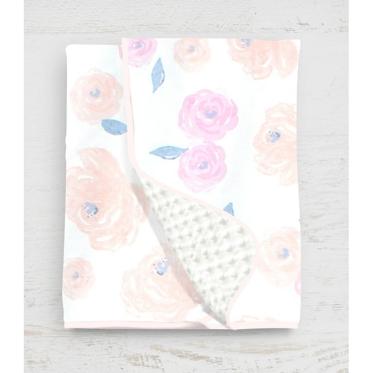 Pam Grace Creations Vintage Rose Pink Baby Blanket Walmart