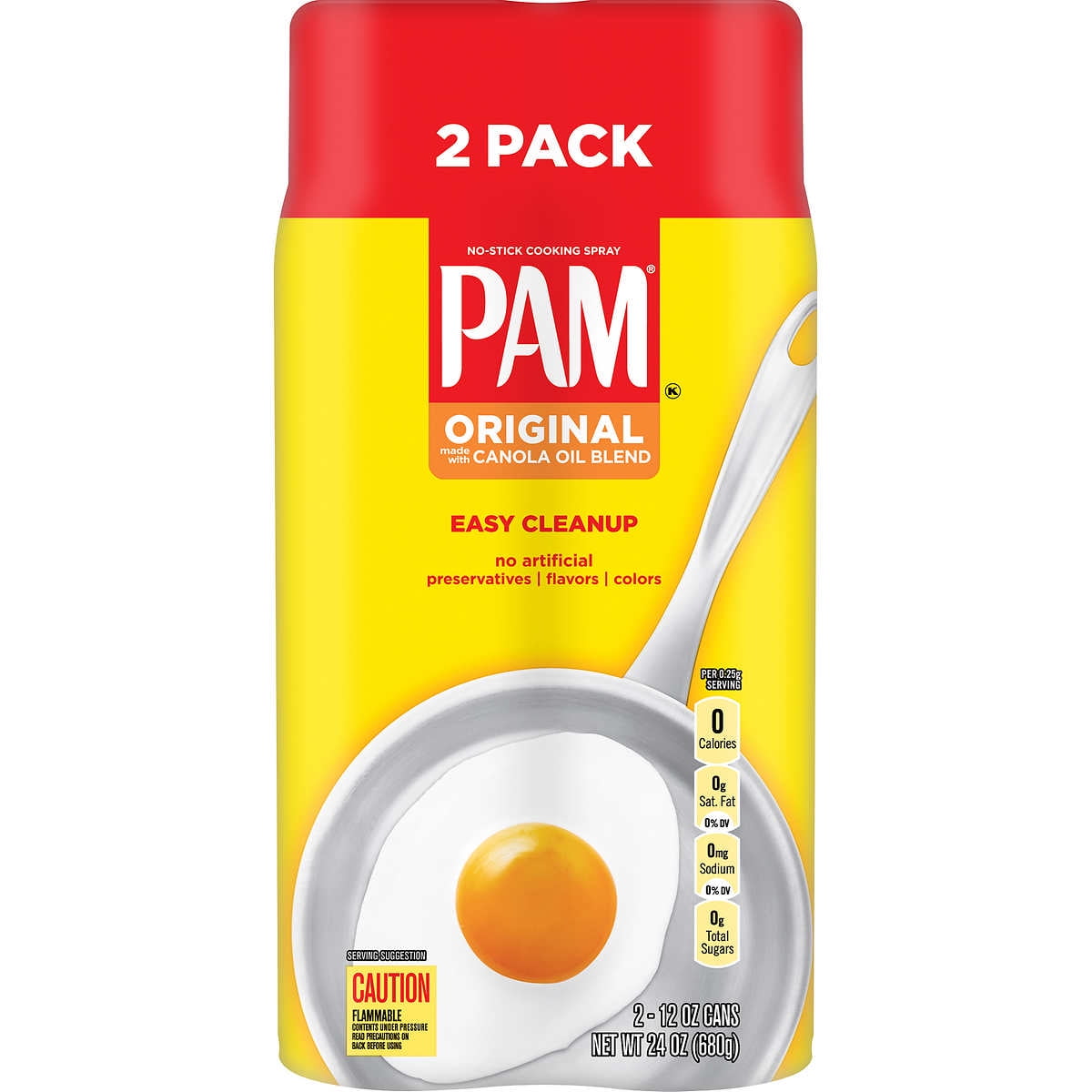 Pam Original Shortening Oil Cooking Spray, 17 Ounce -- 6 per case