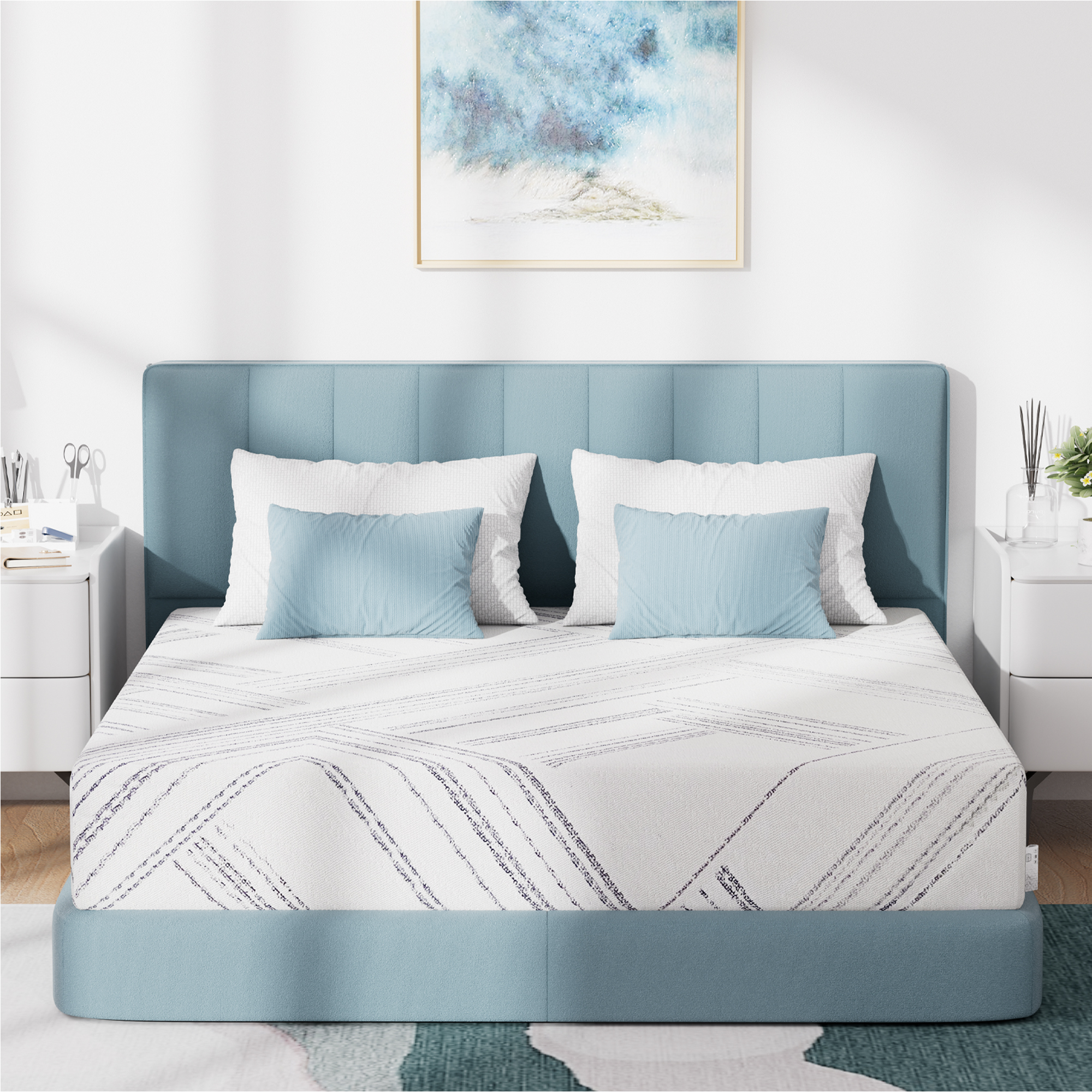 Pamag pieeoo 10-inch Cooling Gel Memory Foam Mattress in a Box, Medium-Firm, Full Size