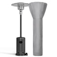 thumbnail image 1 of Pamapic 48,000 BTU Outdoor Propane Heater, Freestanding Patio Heaters with Wheels & Cover for Outdoor Backyard Garden Use, Silver, 1 of 7