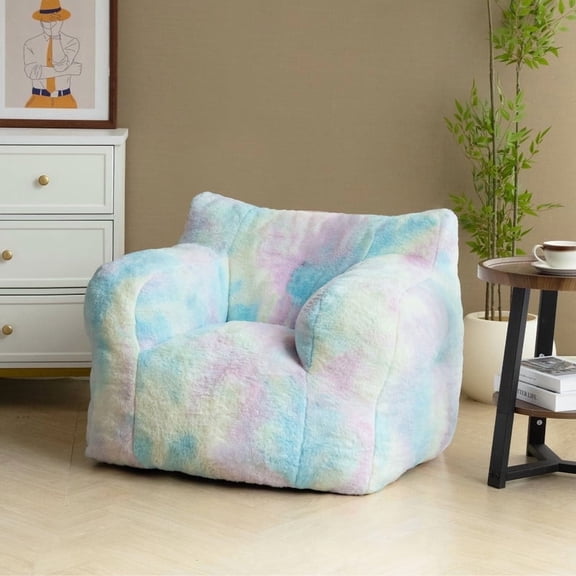 Pamapic Multicolor Corduroy Foam Bean Bag Chair