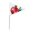thumbnail image 1 of Pamegranate Fruit Tasty Healthy Watercolor Toothpick Triangle Cupcake Toppers Flag, 1 of 3