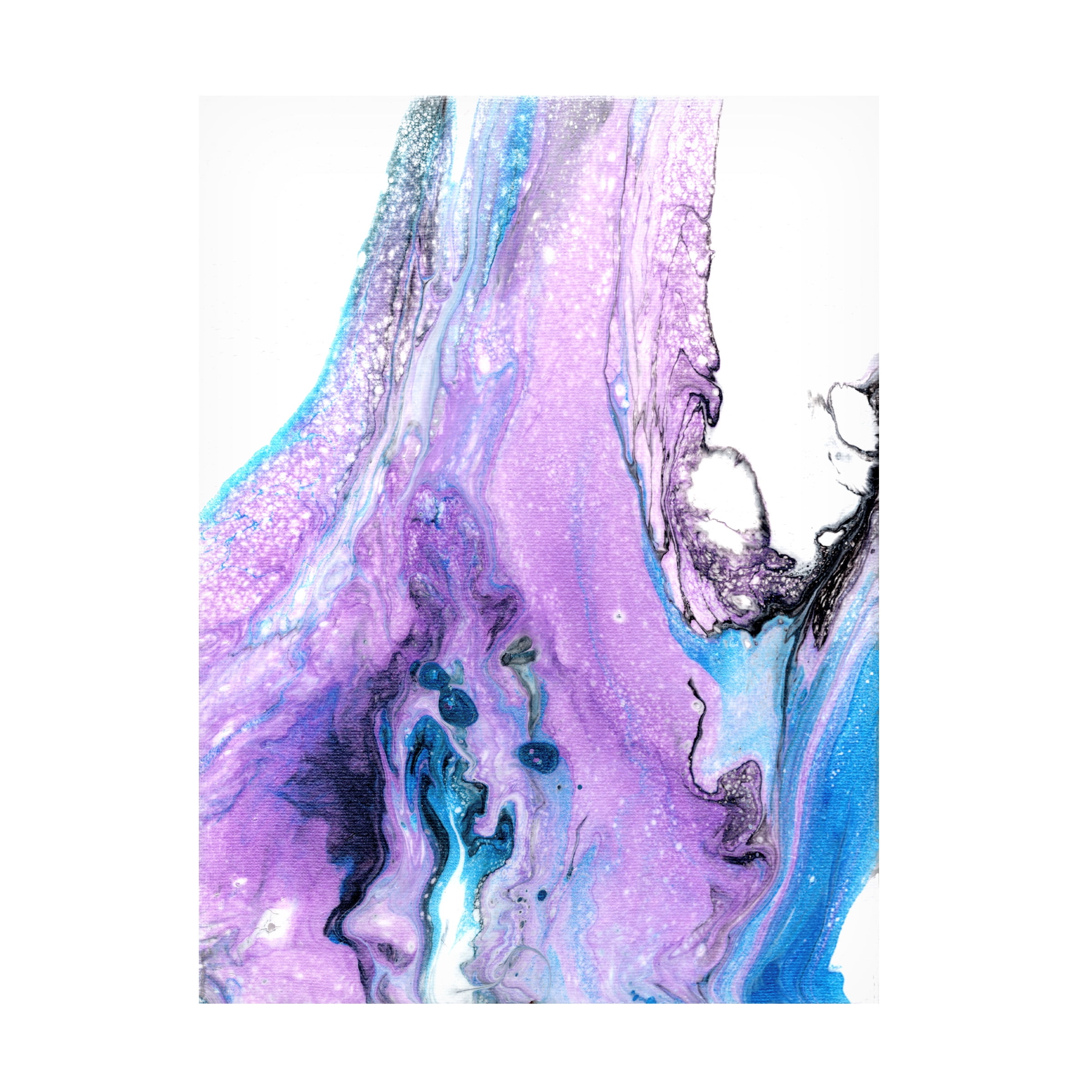 Pamela A Johnson Abstract Purple and Blue Canvas Art, 24" x 32"