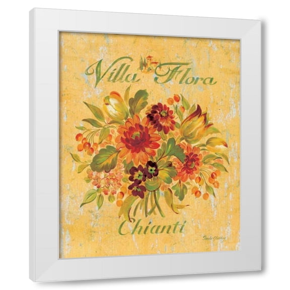Pamela Gladding 12x14 White Modern Wood Framed Wall Art Titled - Chianti
