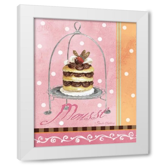 Pamela Gladding 12x14 White Modern Wood Framed Wall Art Titled - Pink Mousse