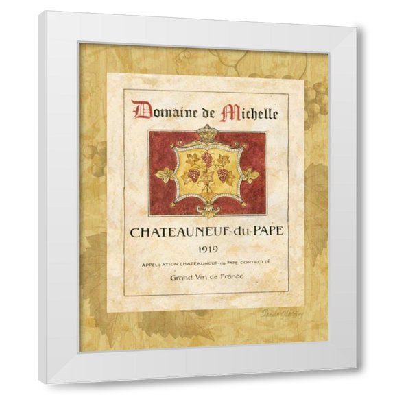 Pamela Gladding 12x14 White Modern Wood Framed Wall Art Titled - Vin I