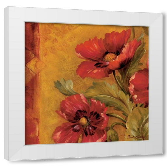 Pamela Gladding 15x15 White Modern Wood Framed Wall Art Titled - Pandoras Bouquet IV