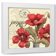 thumbnail image 1 of Pamela Gladding 15x15 White Modern Wood Framed Wall Art Titled - Red and White I, 1 of 5