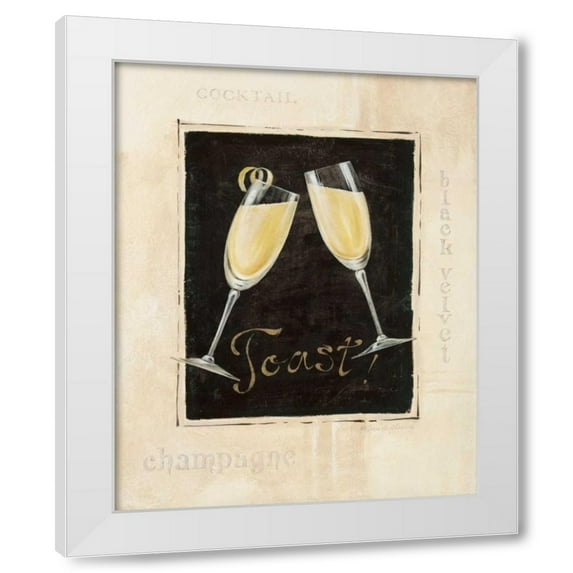 Pamela Gladding 15x18 White Modern Wood Framed Wall Art Titled - Cheers! II