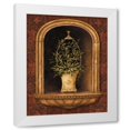thumbnail image 1 of Pamela Gladding 15x18 White Modern Wood Framed Wall Art Titled - Olive Topiary Niches I, 1 of 5