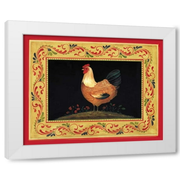 Pamela Gladding 18x15 White Modern Wood Framed Wall Art Titled - Francesca