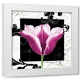 thumbnail image 1 of Pamela Gladding 20x20 White Modern Wood Framed Wall Art Titled - Damask Tulip III, 1 of 5