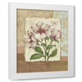 thumbnail image 1 of Pamela Gladding 20x24 White Modern Wood Framed Wall Art Titled - Flower Trio II, 1 of 5