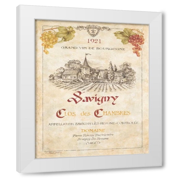 Pamela Gladding 20x24 White Modern Wood Framed Wall Art Titled - Savigny