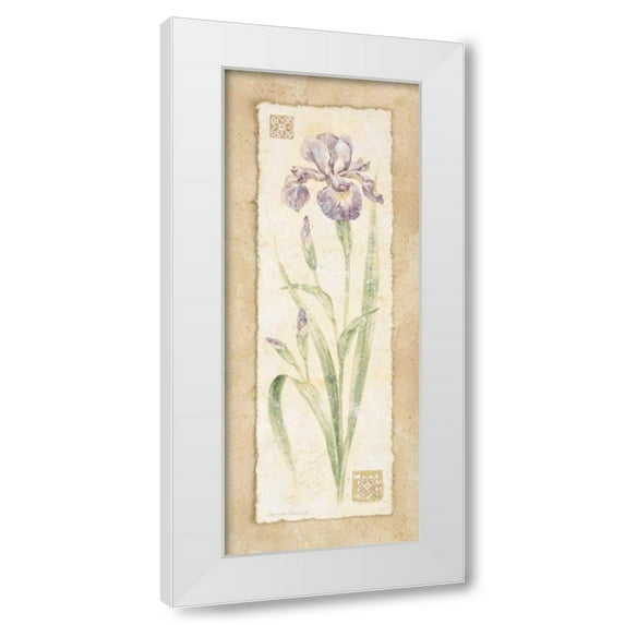 Pamela Gladding 8x14 White Modern Wood Framed Wall Art Titled - Iris