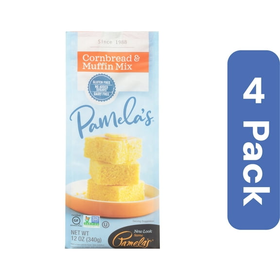 Pamela's Cornbread & Muffin Mix 12 oz (Pack Of 4)