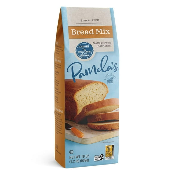 Pamela's Wheat-Free Gluten-Free and Non-Dairy, Amazing Bread Mix, 19oz (3 Pack)